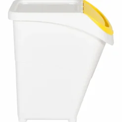 vidaXL Afvalbakken met deksels stapelbaar 3 st PP 120 L wit