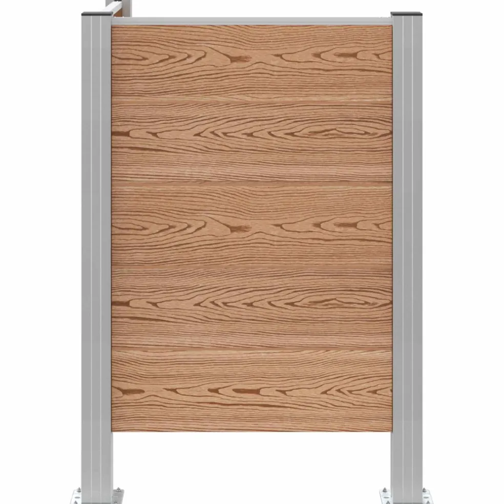 vidaXL Afvalbak Schutting Bruin 85 x 85 x 115 cm Aluminium en WPC