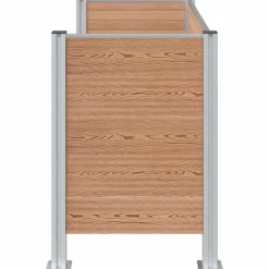 vidaXL Afvalbak Schutting Bruin 161 x 85 x 115 cm Aluminium en WPC