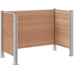 vidaXL Afvalbak Schutting Bruin 161 x 85 x 115 cm Aluminium en WPC