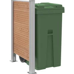 vidaXL Afvalbak Schutting Bruin 85 x 12 x 115 cm Aluminium en WPC
