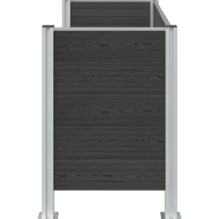 vidaXL Afvalbak Schutting Grijs 161 x 85 x 115 cm Aluminium en WPC