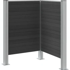 vidaXL Afvalbak Schutting Grijs 85 x 85 x 115 cm Aluminium en WPC