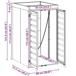 vidaXL Afvalcontaineropslag met plantenbakdak voor 240L container