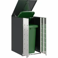vidaXL Afvalcontaineropslag met gasliftdeksel voor 240L container