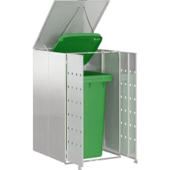 vidaXL Afvalcontaineropslag met gasliftdeksel voor 240L container