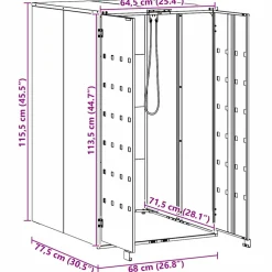 vidaXL Afvalcontaineropslag met gasliftdeksel voor 240L container