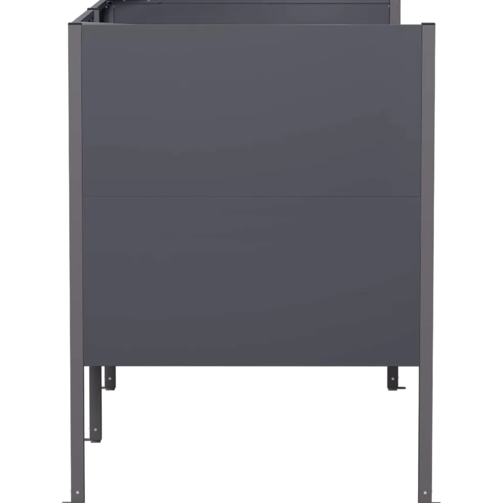 vidaXL Afvalcontainer scherm 167 x 85 x 113 cm Staal Antraciet