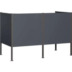 vidaXL Afvalcontainer scherm 167 x 85 x 113 cm Staal Antraciet