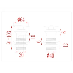 vidaXL Afvoer pop-up met overloop 6,4x6,4x9,1 cm zilverkleurig