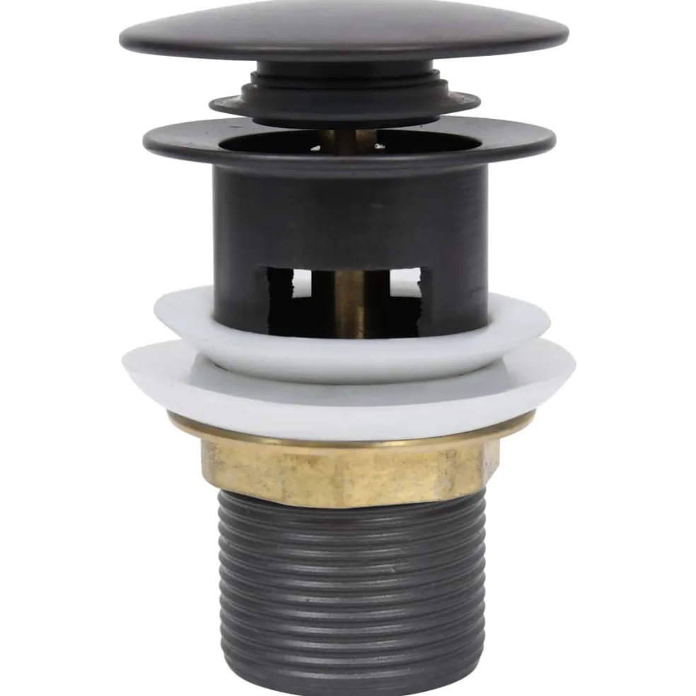 vidaXL Afvoer pop-up met overloop 6,4x6,4x9,1 cm grijs