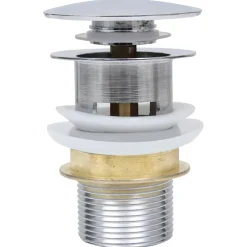 vidaXL Afvoer pop-up zonder overloop 6,4x6,4x9,1 cm zilverkleurig