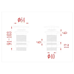 vidaXL Afvoer pop-up zonder overloop 6,4x6,4x9,1 cm zilverkleurig