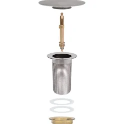 vidaXL Afvoer pop-up zonder overloop 6,4x6,4x9,1 cm zilverkleurig