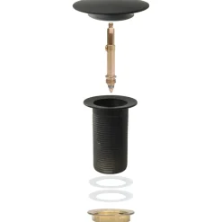 vidaXL Afvoer pop-up zonder overloop 6,4x6,4x9,1 cm zwart