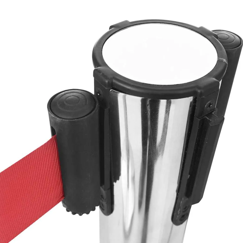 vidaXL Afzetkoord uittrekbaar 200 cm rood
