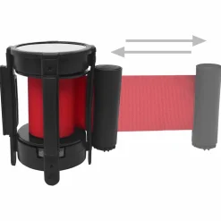 vidaXL Afzetkoord uittrekbaar 200 cm rood