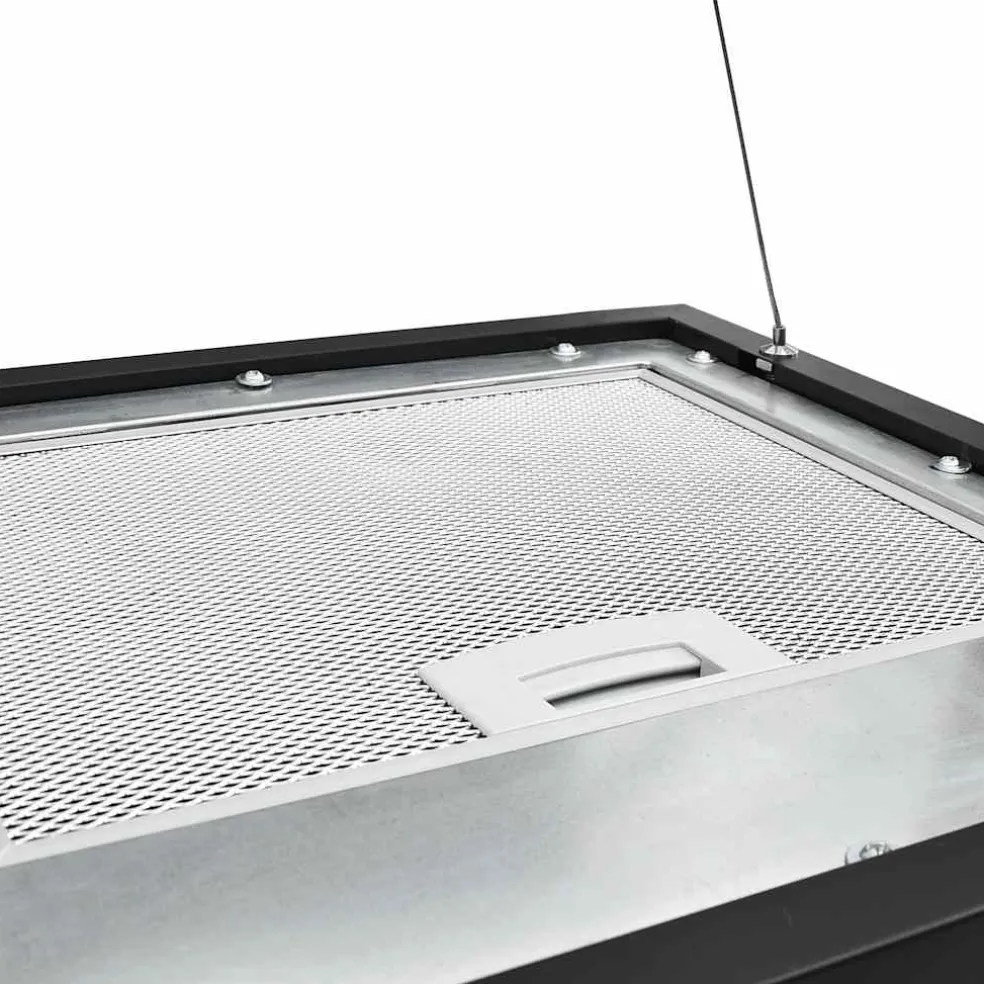 vidaXL Afzuigkap hangend met aanraaksensor LCD 37 cm staal