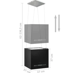 vidaXL Afzuigkap hangend met aanraaksensor LCD 37 cm staal