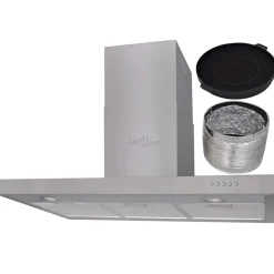 vidaXL Afzuigkap plat 900 mm roestvrij staal