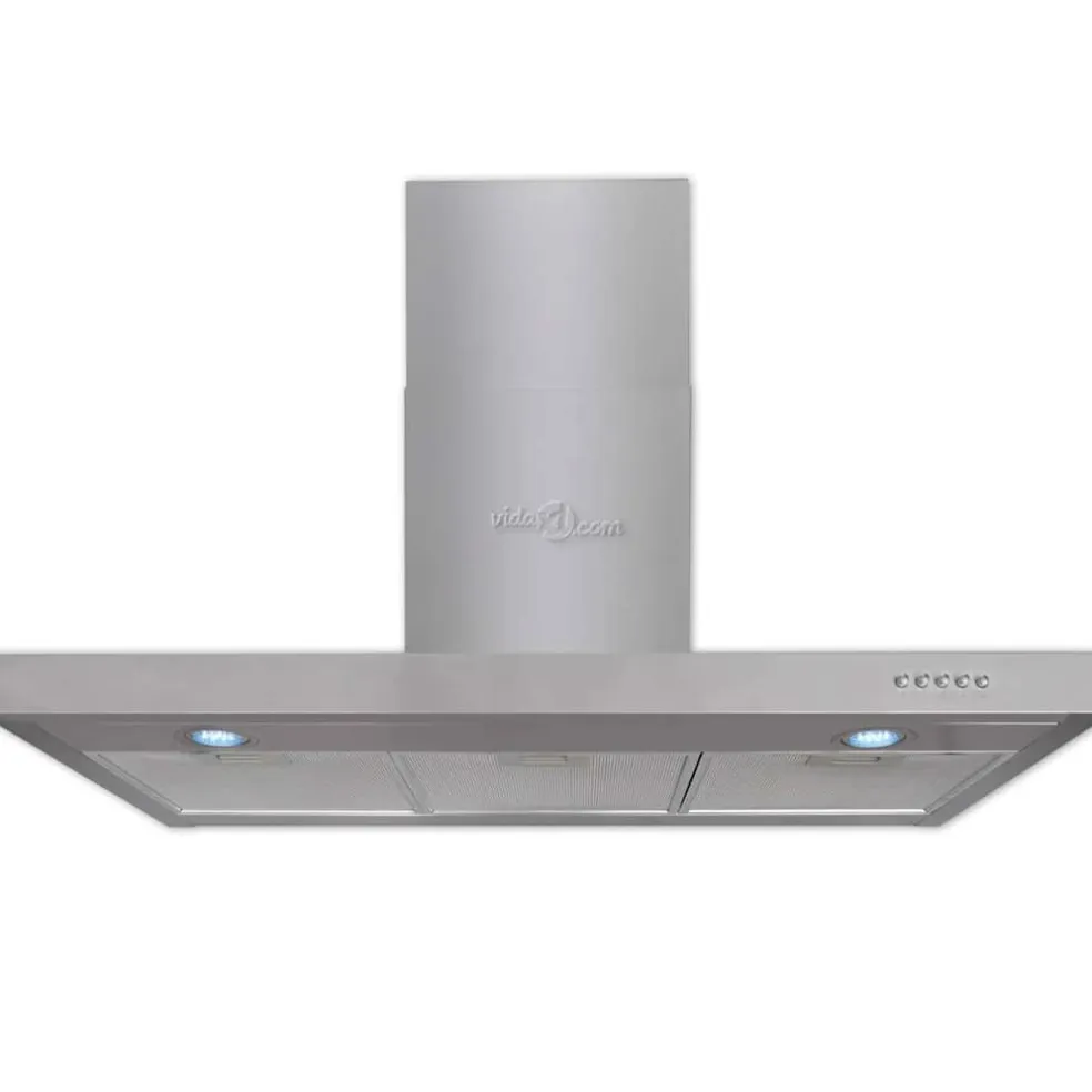 vidaXL Afzuigkap plat 900 mm roestvrij staal