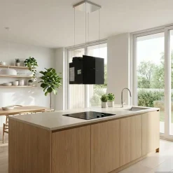 vidaXL Afzuigkap voor kookeiland met aanraaksensor LCD gehard glas