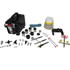 vidaXL Airbrush compressorset met 3 pistolen