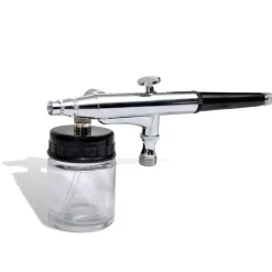 vidaXL Airbrush set met glazen beker 0,2 / 0,3 / 0,5 mm mondstukken