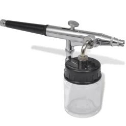 vidaXL Airbrush set met glazen beker 0,2 / 0,3 / 0,5 mm mondstukken