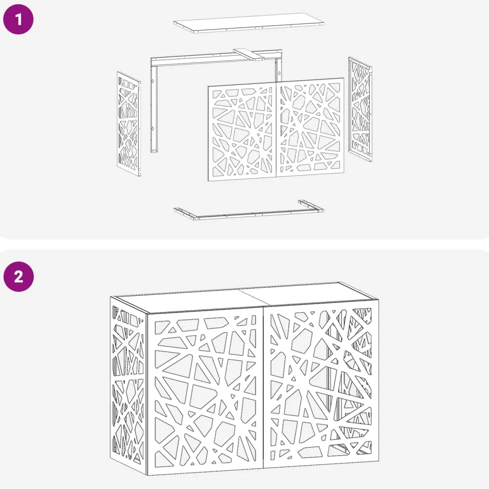 vidaXL Airconditioner hoes Antraciet 90 x 40 x 60 cm Staal