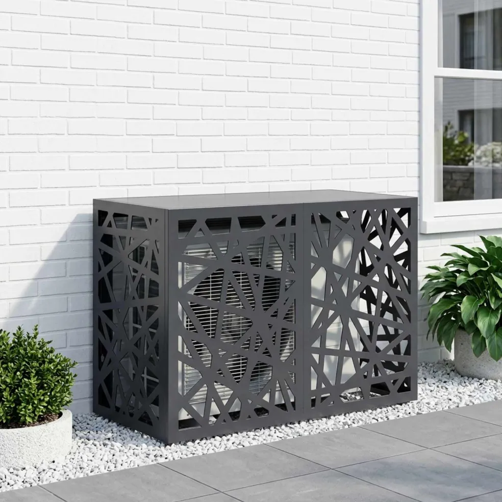 vidaXL Airconditioner hoes Antraciet 90 x 40 x 60 cm Staal