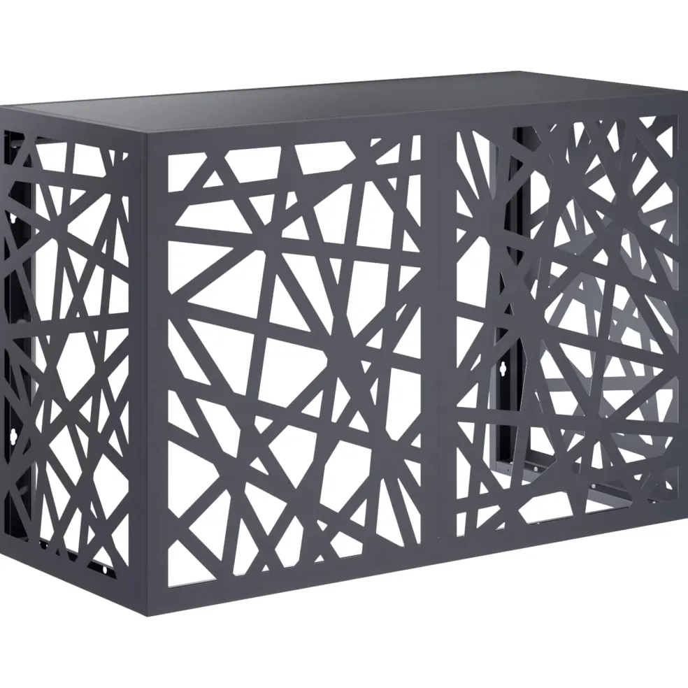 vidaXL Airconditioner hoes Antraciet 90 x 40 x 60 cm Staal
