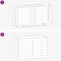 vidaXL Airconditioner hoes Antraciet 110 x 50 x 105 cm Staal