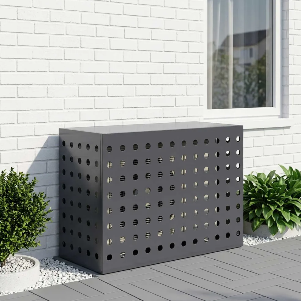 vidaXL Airconditioner hoes Antraciet 110 x 50 x 105 cm Staal