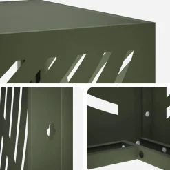 vidaXL Airconditioner hoes Olijfgroen 90 x 40 x 60 cm Staal
