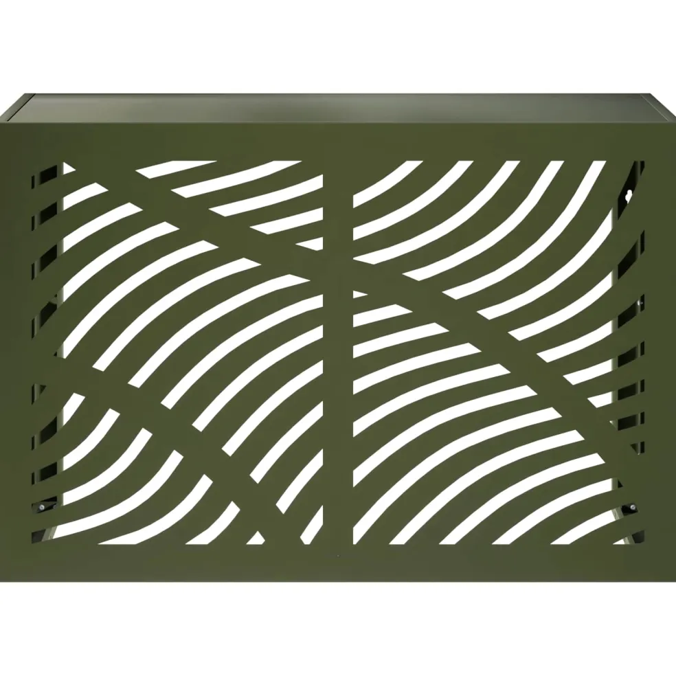 vidaXL Airconditioner hoes Olijfgroen 90 x 40 x 60 cm Staal