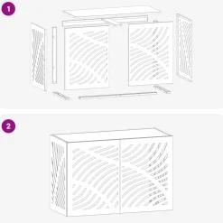 vidaXL Airconditioner hoes Olijfgroen 90 x 40 x 60 cm Staal
