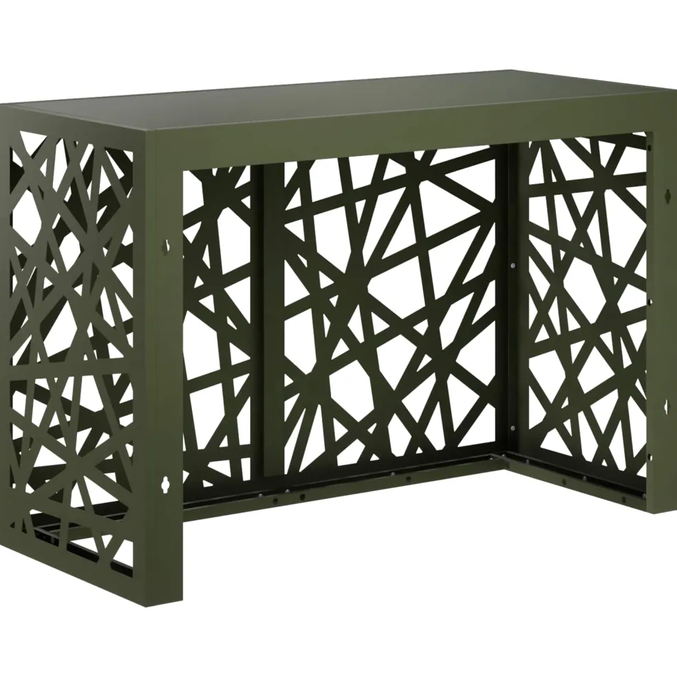 vidaXL Airconditioner hoes Olijfgroen 90 x 40 x 60 cm Staal