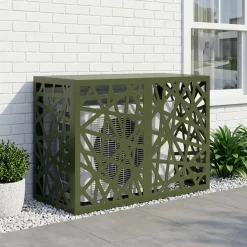 vidaXL Airconditioner hoes Olijfgroen 90 x 40 x 60 cm Staal