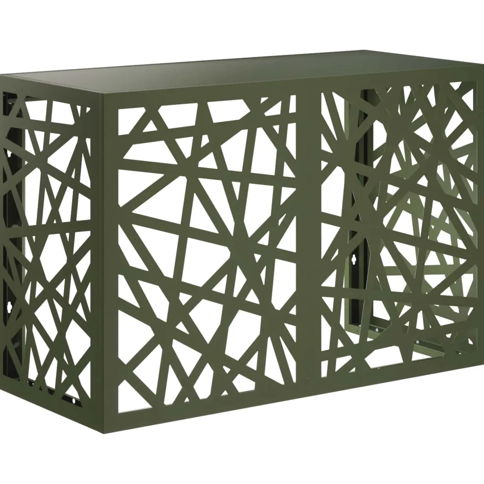 vidaXL Airconditioner hoes Olijfgroen 90 x 40 x 60 cm Staal