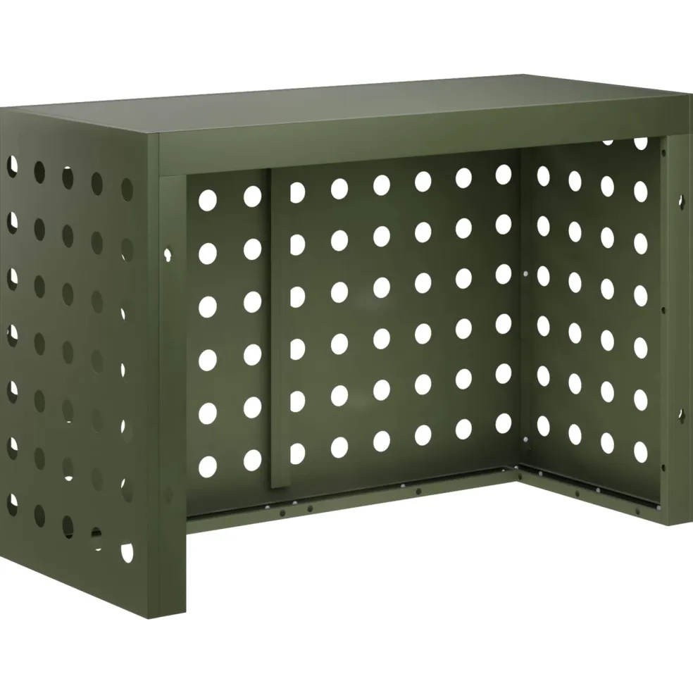 vidaXL Airconditioner hoes Olijfgroen 90 x 40 x 60 cm Staal