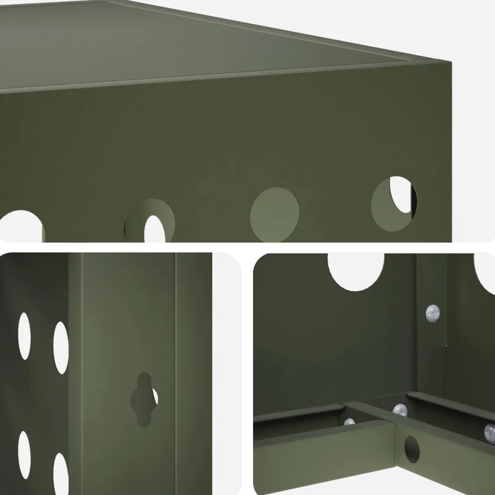 vidaXL Airconditioner hoes Olijfgroen 90 x 40 x 60 cm Staal