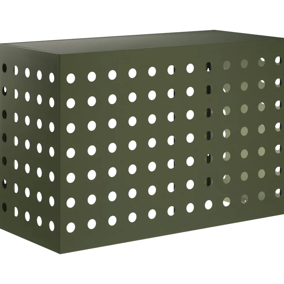 vidaXL Airconditioner hoes Olijfgroen 90 x 40 x 60 cm Staal