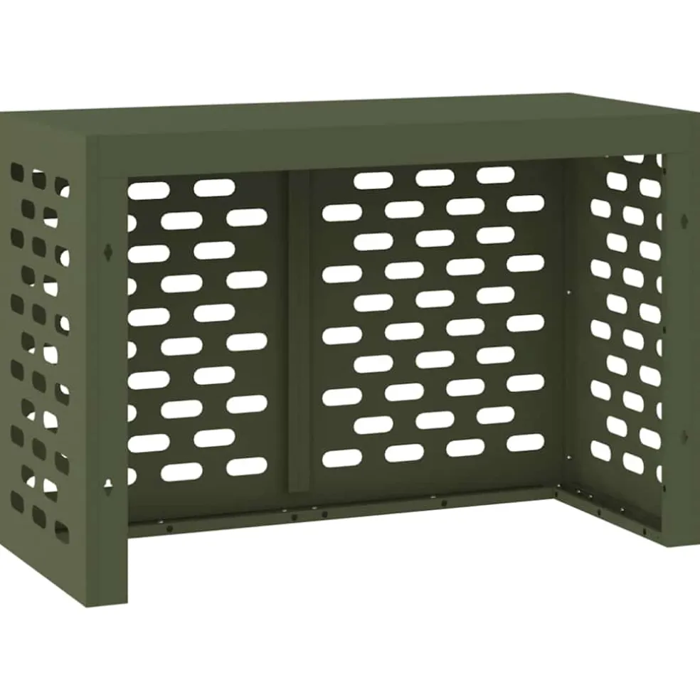 vidaXL Airconditioner hoes Olijfgroen 90 x 40 x 60 cm Staal