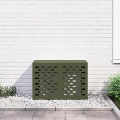 vidaXL Airconditioner hoes Olijfgroen 90 x 40 x 60 cm Staal