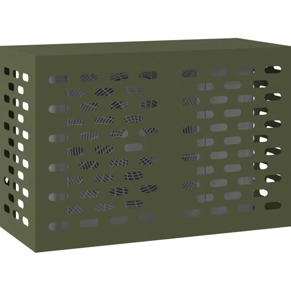 vidaXL Airconditioner hoes Olijfgroen 90 x 40 x 60 cm Staal