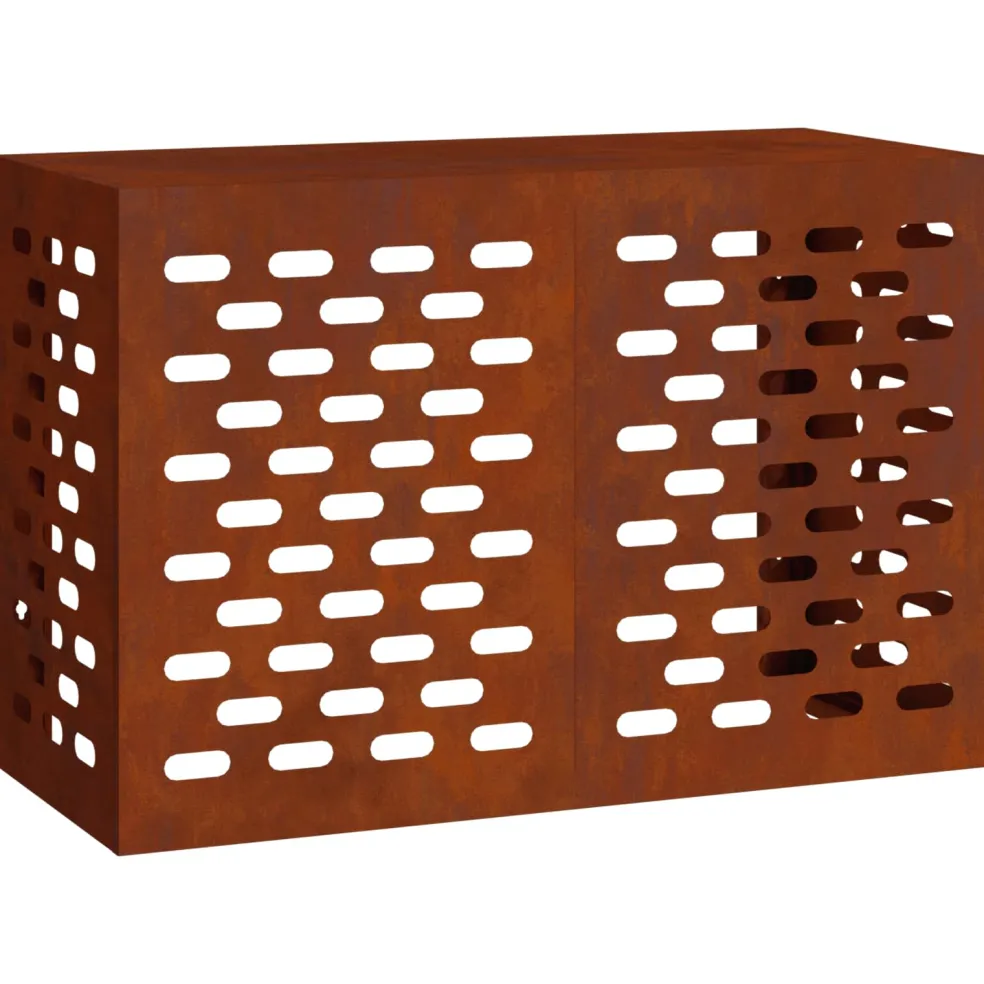 vidaXL Airconditioner hoes Roestkleurig 90 x 40 x 60 cm weervast staal