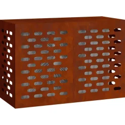 vidaXL Airconditioner hoes Roestkleurig 90 x 40 x 60 cm weervast staal