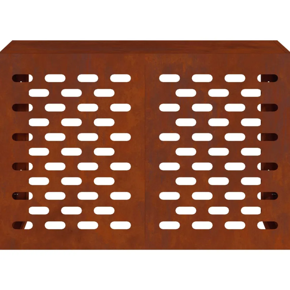 vidaXL Airconditioner hoes Roestkleurig 90 x 40 x 60 cm weervast staal