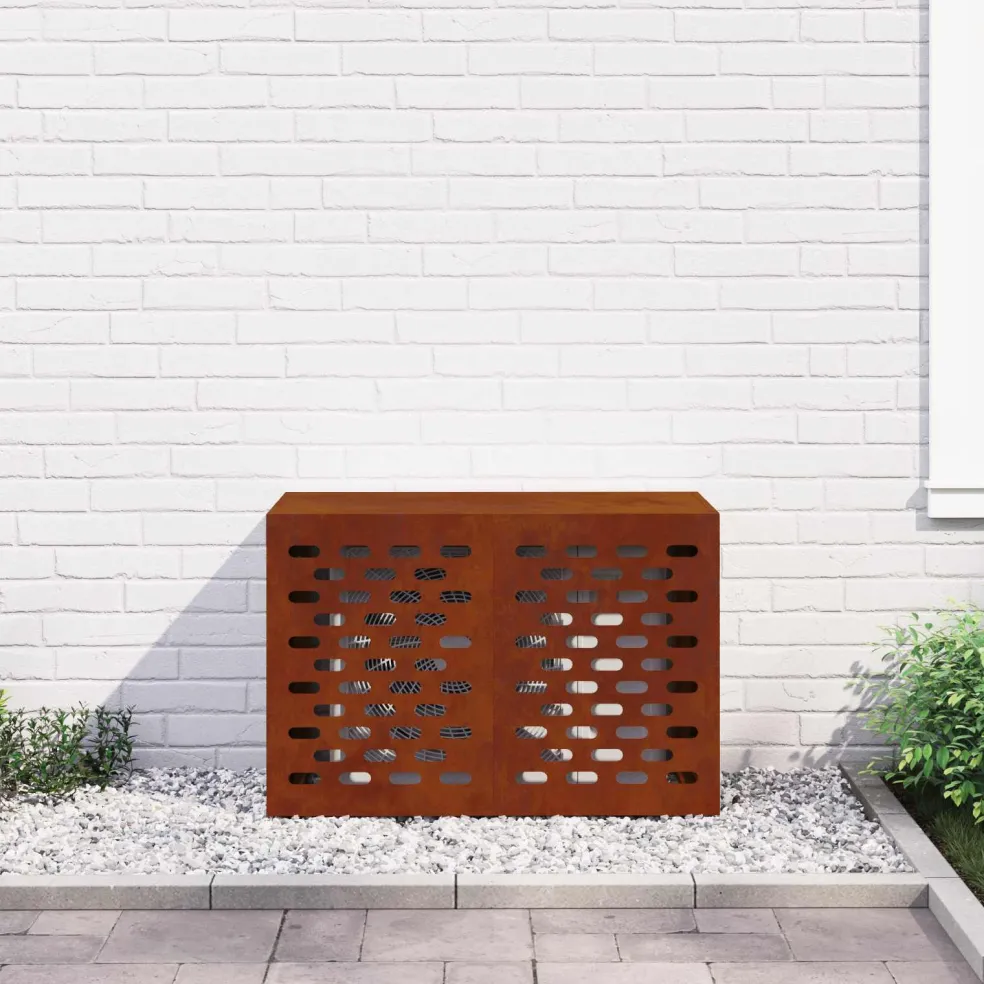 vidaXL Airconditioner hoes Roestkleurig 90 x 40 x 60 cm weervast staal